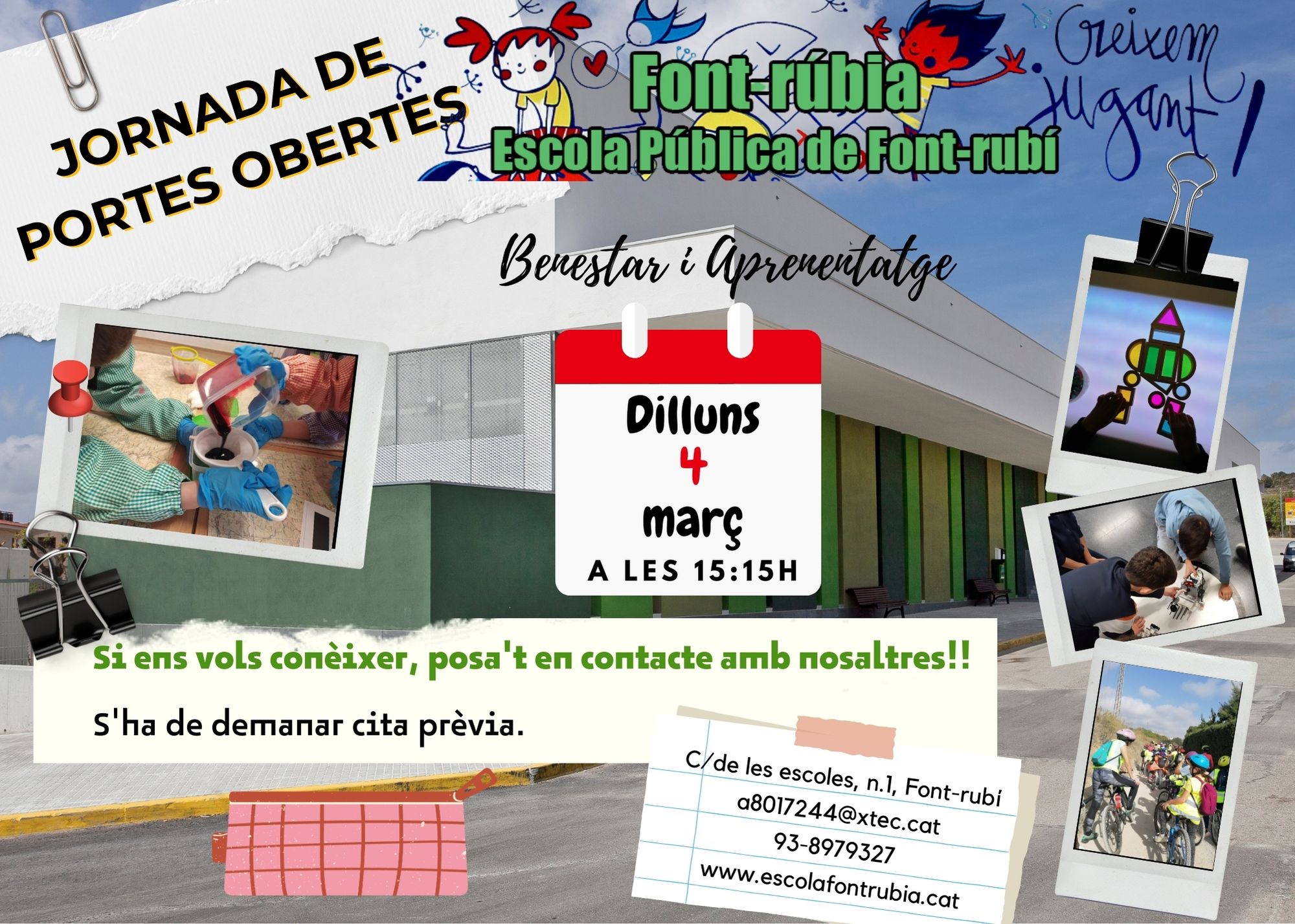 Jornada de portes obertes a l'Escola Font-rúbia