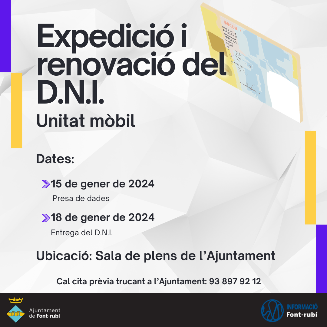 Expedició i renovació del D.N.I.