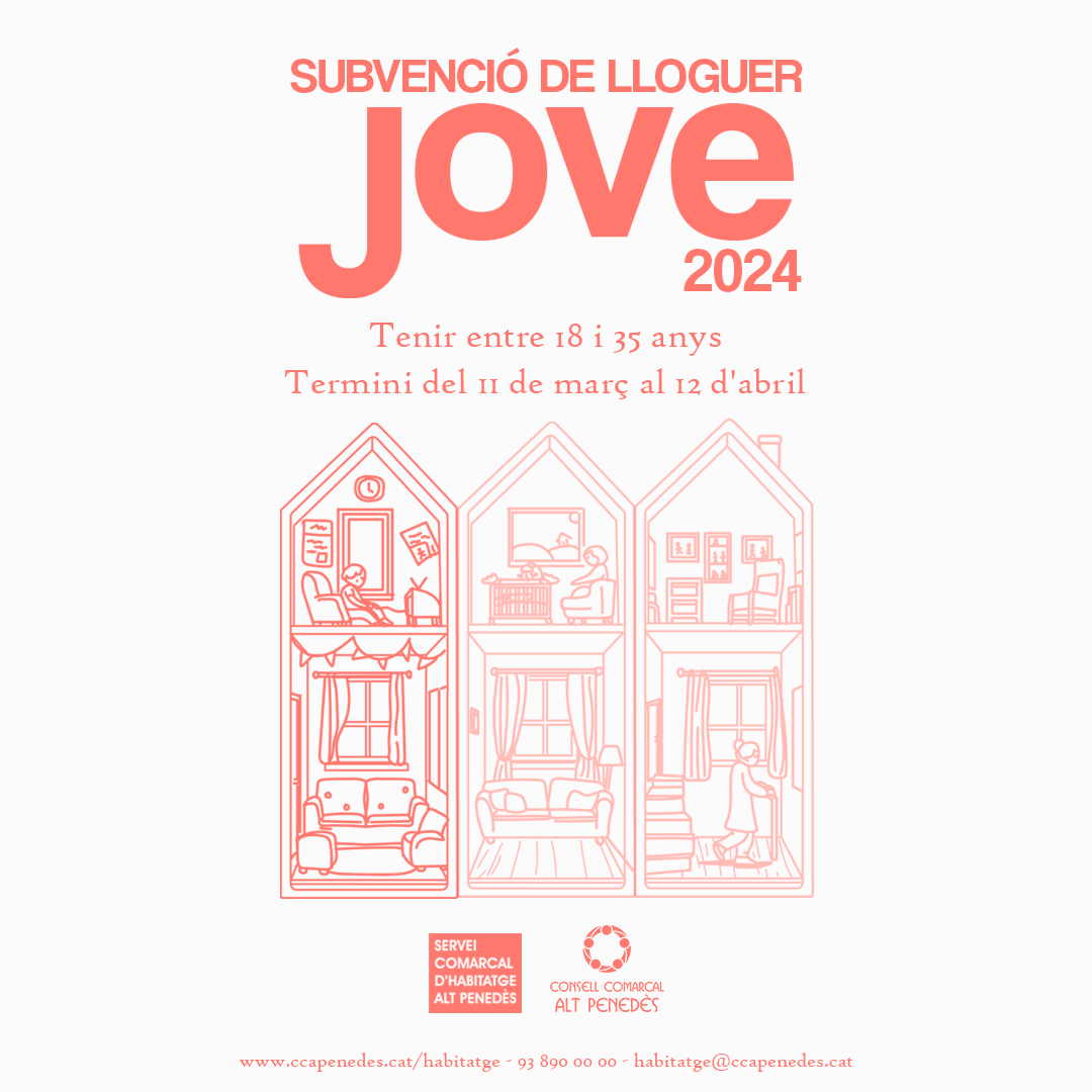 Subvenció del lloguer per a joves!