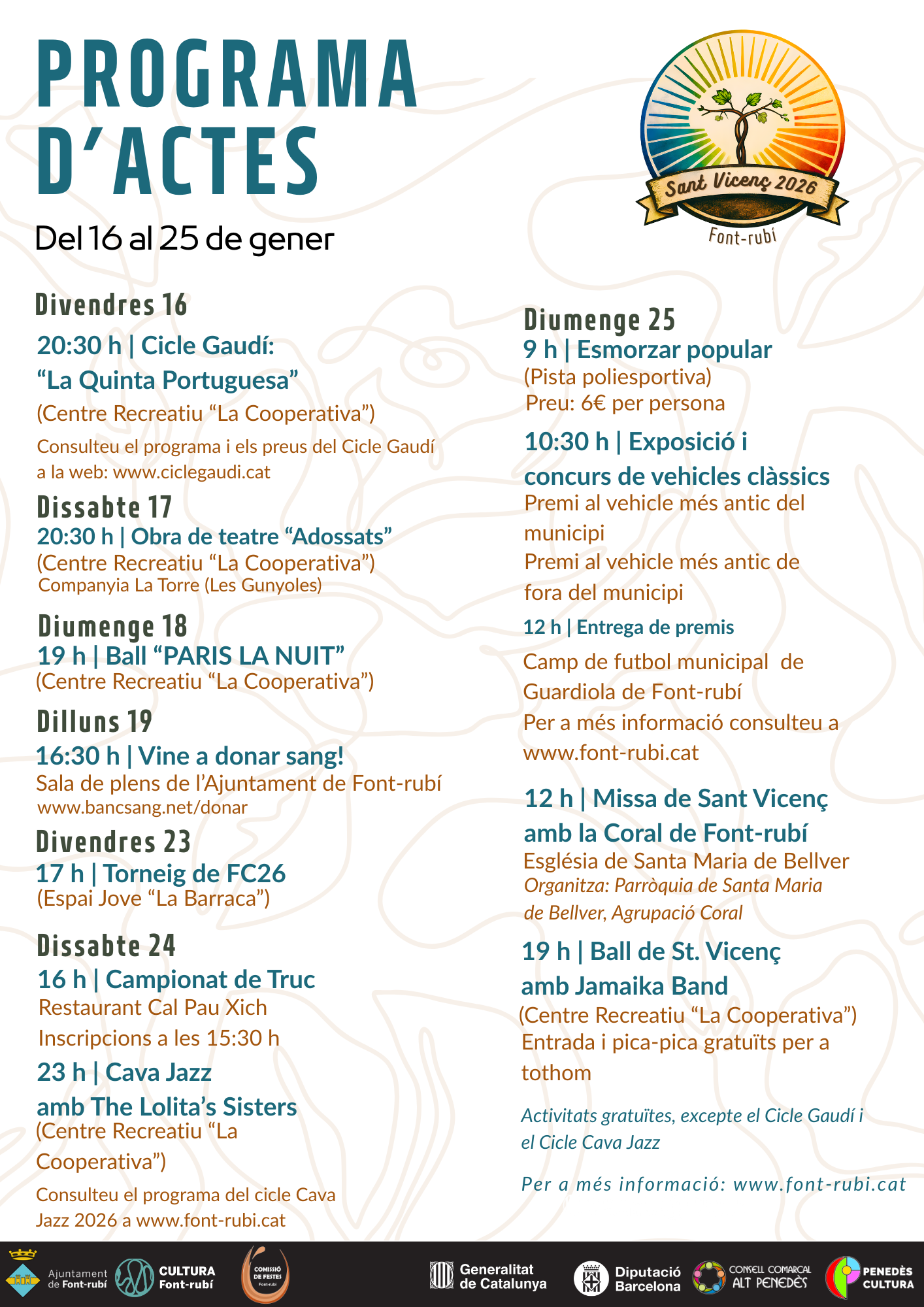 Arriben les Festes de Sant Vicen&ccedil; 2026!