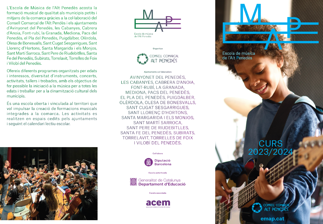 Oferta educativa de l'Escola de Música de l'Alt Penedès