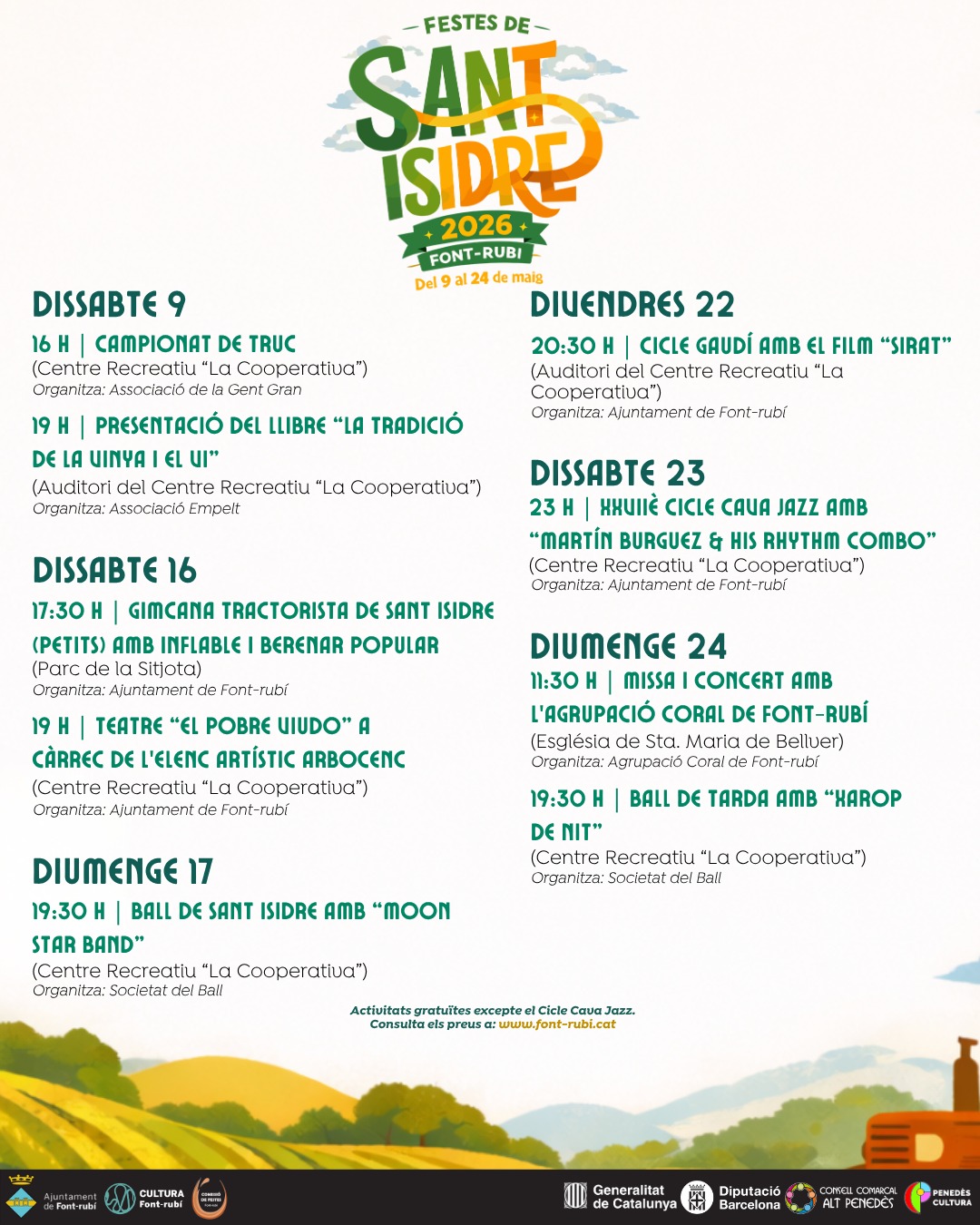 Festes de Sant Isidre 2026
